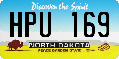 ND license plate HPU169