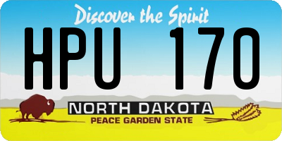 ND license plate HPU170