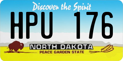 ND license plate HPU176