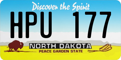 ND license plate HPU177
