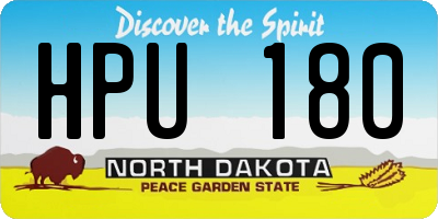 ND license plate HPU180