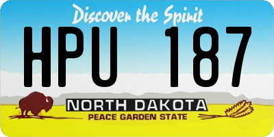 ND license plate HPU187