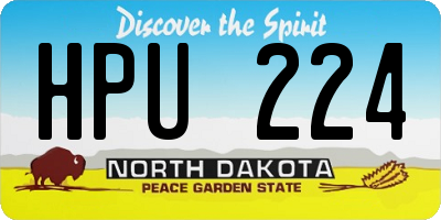 ND license plate HPU224
