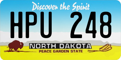 ND license plate HPU248