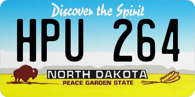 ND license plate HPU264