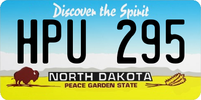 ND license plate HPU295