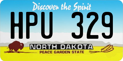ND license plate HPU329