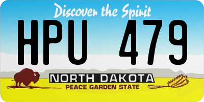 ND license plate HPU479