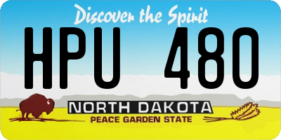 ND license plate HPU480