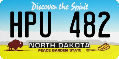 ND license plate HPU482