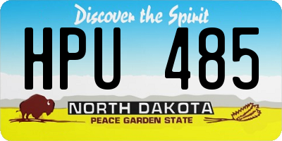 ND license plate HPU485