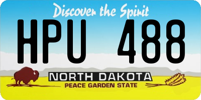 ND license plate HPU488