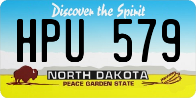 ND license plate HPU579