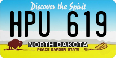 ND license plate HPU619