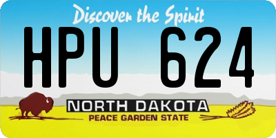 ND license plate HPU624