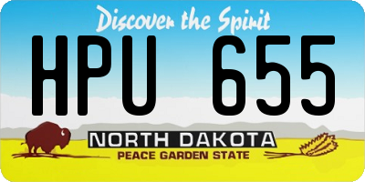 ND license plate HPU655