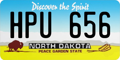 ND license plate HPU656