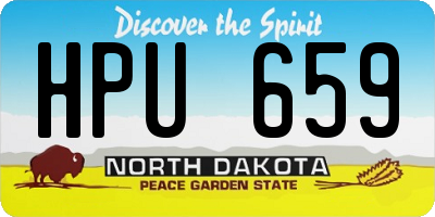 ND license plate HPU659