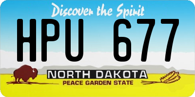 ND license plate HPU677