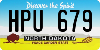 ND license plate HPU679
