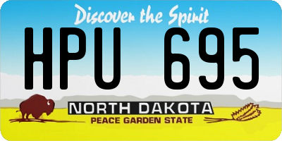 ND license plate HPU695