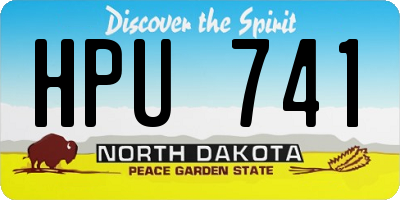ND license plate HPU741