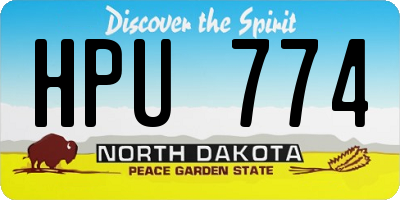 ND license plate HPU774