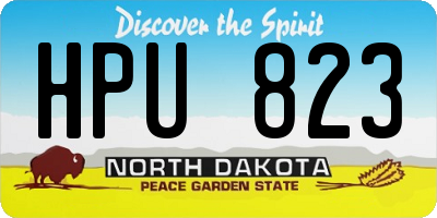ND license plate HPU823