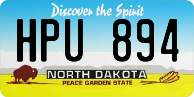 ND license plate HPU894