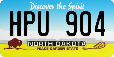 ND license plate HPU904