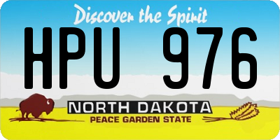 ND license plate HPU976