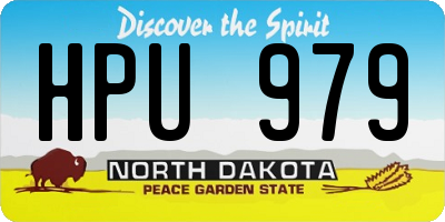 ND license plate HPU979