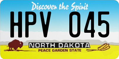 ND license plate HPV045