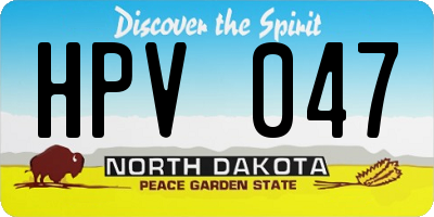 ND license plate HPV047