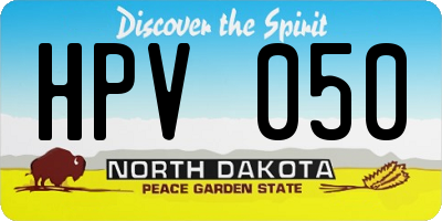 ND license plate HPV050