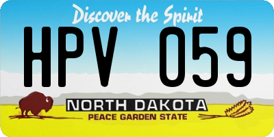 ND license plate HPV059