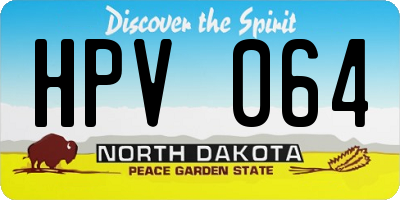 ND license plate HPV064