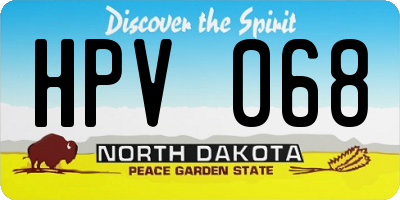 ND license plate HPV068