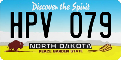 ND license plate HPV079