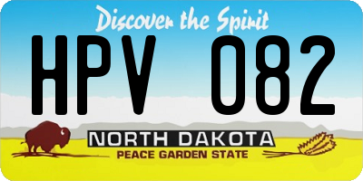 ND license plate HPV082