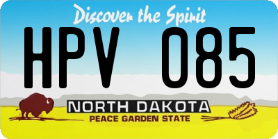 ND license plate HPV085