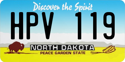 ND license plate HPV119