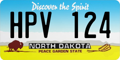 ND license plate HPV124