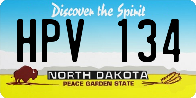 ND license plate HPV134