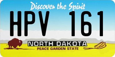ND license plate HPV161