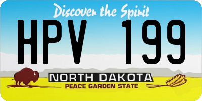 ND license plate HPV199