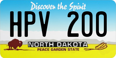 ND license plate HPV200