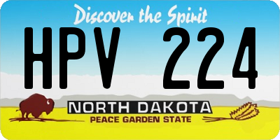 ND license plate HPV224