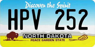 ND license plate HPV252