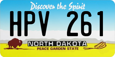 ND license plate HPV261